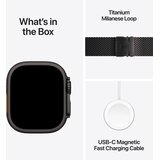 Apple Watch Ultra 3 Milanaise Crna 49mm MF1Q4QF/A Velicina narukvice: Srednja Crno titansko kucište | shoptok.hr