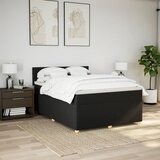  Krevet s oprugama i madracem crni 160x200 cm od tkanine | shoptok.hr