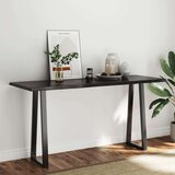 Stolna Mizna plošča temno siva 160x60x4 cm obdelana trdna hrastovina, (20817926) | Shoptok.si