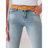 DStreet Spodnie damskie jeansowe straight leg z paskiem TENDJEN niebieskie | Shoptok.si