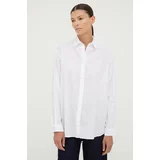 Samsoe Samsoe Pamučna košulja za žene, boja: bijela, relaxed, s klasičnim ovratnikom