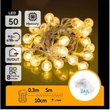 Aigostar LED spoljna girlanda 50xLED/3xAA/8 funkcija 5,3 m IP44 topla bela Cene