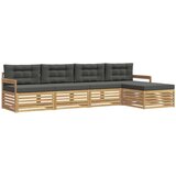  Set vanjskih sofa 5 kom. Bijela i antracit Poliester | shoptok.hr