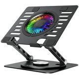 Wozinsky WDCX-X16-AS CoolBase RGB 360° rashladni stalak za laptop i tablet crni | shoptok.hr