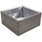  Vrtna sadilica siva 80 x 80 x 40 cm od poliratana | Eponuda.com
