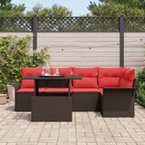  Sjedeća garnitura za vrt 6 kom. Smeđa Poli ratan 100 x 55 x 73 cm | shoptok.hr