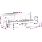  Dnevni krevet s ladicama bez madraca 90x200 cm masivno drvo | shoptok.hr