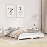 Furnova Posteljni okvir brez vzmetnice bel 150x200 cm trdna borovina, (21934695) Cene