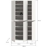 Livetastic Garderobenschrank Scarpa, Bela | Shoptok.si