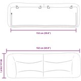 vidaXL jastuk za uzglavlje svjetlosivi 152 cm od tkanine - svjetlosiva 152 cm 1 | shoptok.hr