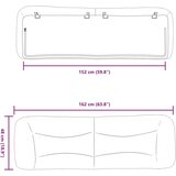 vidaXL Vzglavna stranica svetlo siva 152 cm blago, (21165995) | Shoptok.si