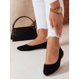DStreet Baleriny damskie na płaskim obcasie GLAMINO czarne | shoptok.hr