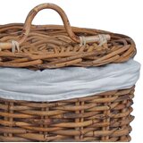  Košarica za rublje 2 pcs Smeđa Kubu Ratan - Smeđa | shoptok.hr