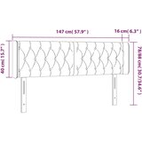  LED uzglavlje crno 147x16x78/88 cm baršunasto | shoptok.hr
