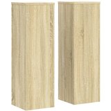 Furnova Stojalo za rastline 2 kosa sonoma hrast 25x25x80 cm inž. les, (21921272) | Shoptok.si