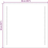  LED kupaonsko ogledalo s ogledalom *Transparent*an 50 x 50 cm | shoptok.hr