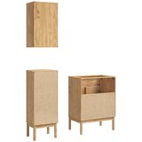  Set namještaja za kupaonicu s ladicama Zidne 3 pcs Vosak smeđa | shoptok.hr