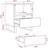 Ormarić za krevet Crni hrast 40 x 35 x 50 cm Konstruirano drvo | shoptok.hr