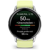 Garmin pametni sat Venu 4 45 mm, srebrni sa silikonskim remenom boje limuna | shoptok.hr