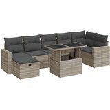  8-dijelni set vrtnih sofa od poliratana s jastucima svjetlosivi | shoptok.hr