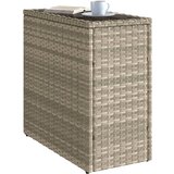  Vrtni stol sa staklenom pločom 58x27,5x55 cm od poliratana | Eponuda.com