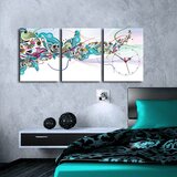 Wallity zidni sat 3P3040CS-51, 96x40 cm, 3 dela | ePonuda.com