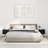  Zidni noćni ormarići 2 kom Crna 41,5 x 36 x 28 cm | Eponuda.ba