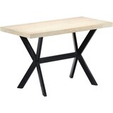  Blagovaonski stol bijeli 120x60x75 cm od masivnog drva manga | shoptok.hr