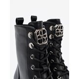 Shelvt Black lace-up workers with metal decoration | Shoptok.si