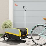 vidaXL Prikolica za bicikl crno-žuta 45 kg željezna Cijene