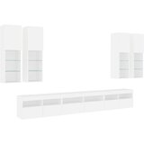  Set zidnog ormarića za TV 7 pcs Konstruirano drvo | shoptok.hr