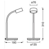Osram LED prigušiva stona lampa OFFICE LINE LED/4,8W/230V crna | Eponuda.com
