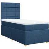  Krevet s oprugama i madracem plavi 100 x 200 cm od tkanine | shoptok.hr