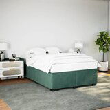  The Living Store Posteljni okvir temno zelen 140x190 cm žamet - Posteljni Okvir, (21491241) Cene