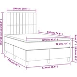  s oprugama i madracem svjetlosivi 120x190 cm od tkanine | shoptok.hr