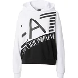 Ea7 Emporio Armani Sweater majica crna / bijela