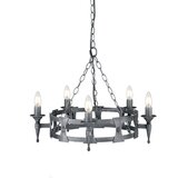 Elstead Lighting Elstead Saxon Lestenec s 5 lučmi, črne barve, srebrne barve, E14, (22099668) | Shoptok.si