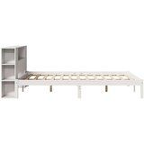 vidaXL Krevet s regalom z knjige bez madraca bijeli 140x200cm borovina | shoptok.hr