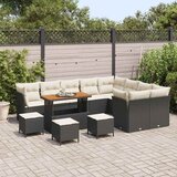  Sjedeća garnitura za vrt 13 pcs Crna poliratan | shoptok.hr