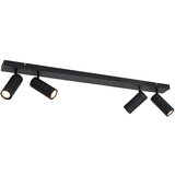 QAZQA Pametna stropna reflektorska svetilka črna 4-luči nastavljiva vklj. 4 Wifi GU10 50mm - Renna | Shoptok.si