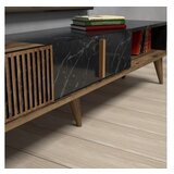 Hanah home milan walnut black polica za tv