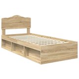  Okvir za krevet s uzglavljem Sonoma hrast 75 x 190 cm | shoptok.hr