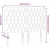  Uzglavlje tamno sivo 144x7x118/128 cm baršunasto | shoptok.hr