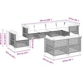 vidaXL 8-dijelni set vrtnih sofa od poliratana s jastucima sivi | shoptok.hr