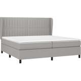  Krevet s oprugama i madracem svjetlosivi 200 x 200cm od tkanine | shoptok.hr