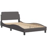 Krevet s madracem Dover sivi 100 x 200 cm od umjetne kože | Eponuda.com