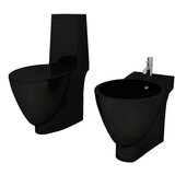  Set crne keramičke toaletne školjke i bidea | shoptok.hr