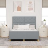 vidaXL Postelja Svetlo Siva 140x190 cm Tkanina, (22049598) | Shoptok.si