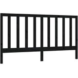  Uzglavlje za krevet crno 206 x 4 x 100 cm od masivne borovine | shoptok.hr