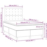  box spring s madracem LED crni 120 x 190 cm od tkanine | shoptok.hr